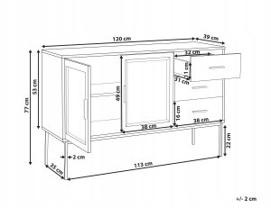 Beliani Szafka 2-drzwiowa PASCO Jasnobrązowy 3