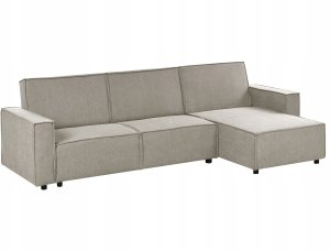 Beliani Narożnik rozkładany dla 3 osób ROMEDAL II Beżowy Lewostronny 4