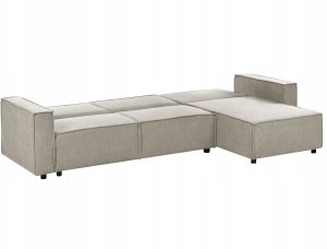 Beliani Narożnik rozkładany dla 3 osób ROMEDAL II Beżowy Lewostronny 6