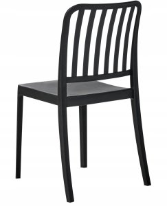 Beliani Zestaw 4 krzeseł ogrodowych SERSALE Czarny 6