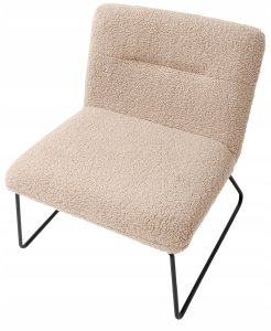 Beliani Fotel COTULLA Boucle Beżowy 7