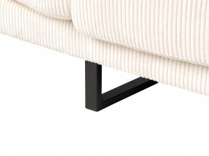 Beliani Narożnik dla 4 osób IKAST Sztruks Beżowy Prawostronny 11