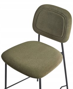 Beliani Zestaw 2 krzeseł barowych DUETTE Welur Oliwkowy 7