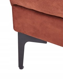 Beliani Fotel ALNES Welur Jasnoczerwony 10