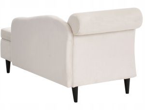 Beliani Szezlong lewostronny LUIRO Welur Beżowy ze schowkiem 6