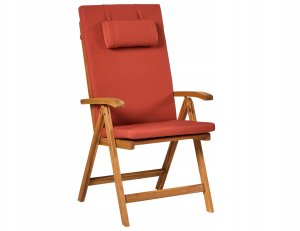 Beliani Zestaw ogrodowy dla 6 osób JAVA PREMIUM Drewno akacjowe Czerwony 4