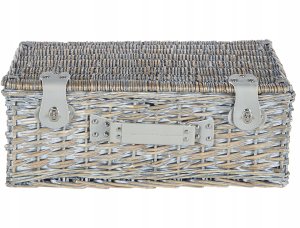 Beliani Kosz piknikowy FIGUE Plecionka Szary 6