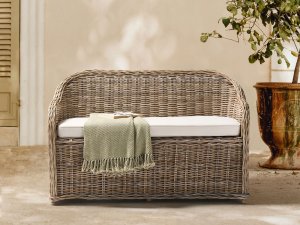 Beliani Sofa ogrodowa dla 2 osób SUSUA Rattan 2