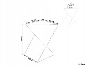 Beliani Stolik pomocniczy PECOS Pastelowy róż 3