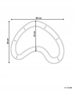Lustro Beliani Lustro ścienne BOUVRON 80 cm 60 cm Kolorowy 3
