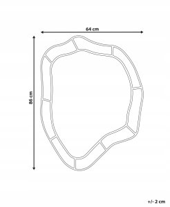Beliani Lustro ścienne LIVERDUN 64 cm 86 cm Błękitny 3