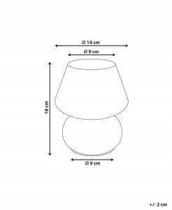 Lampa stołowa Beliani Lampa stołowa LOBO Szkło Beżowy marmur 2