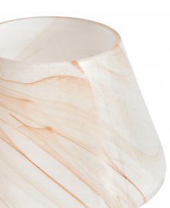 Lampa stołowa Beliani Lampa stołowa LOBO Szkło Beżowy marmur 4