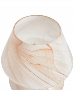 Lampa stołowa Beliani Lampa stołowa LOBO Szkło Beżowy marmur 5