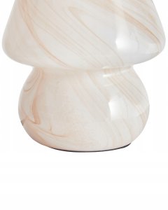 Lampa stołowa Beliani Lampa stołowa LOBO Szkło Beżowy marmur 6