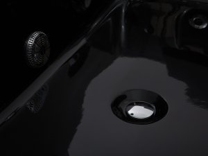Wanna Beliani Wanna narożna z hydromasażem LED VARADERO Lewostronny 183 x 90 cm Czarny 12