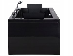 Wanna Beliani Wanna narożna z hydromasażem LED VARADERO Lewostronny 183 x 90 cm Czarny 5