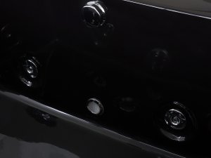 Wanna Beliani Wanna narożna z hydromasażem LED VARADERO Lewostronny 183 x 90 cm Czarny 7