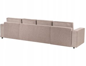 Beliani Sofa rozkładana w kształcie U dla 4 osób Jasnobrązowy ze schowkiem 6