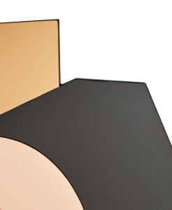 Lustro Beliani Lustro ścienne TROYON 62 cm 80 cm Różowe złoto 6