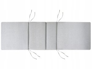 Beliani Leżak ogrodowy z poduszką JAVA PREMIUM Drewno akacjowe Szary melanż 8