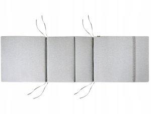 Beliani Leżak ogrodowy z poduszką JAVA PREMIUM Drewno akacjowe Szary melanż 9