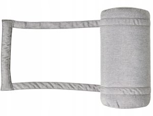 Beliani Leżak ogrodowy z poduszką JAVA PREMIUM Drewno akacjowe Szary melanż 10