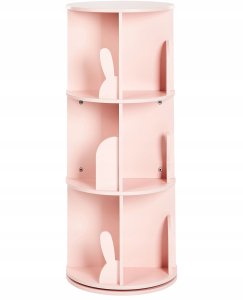 Beliani Obrotowy regał CANEY 94 cm Pastelowy róż 5