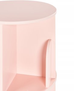 Beliani Obrotowy regał CANEY 94 cm Pastelowy róż 6