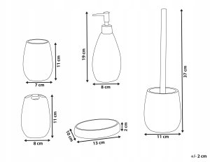 Beliani Zestaw akcesoriów łazienkowych 5 elementów YARAPA Pomarańczowy 3