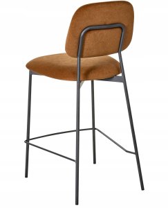 Beliani Zestaw 2 krzeseł barowych DUETTE Welur Złoty brąz 6