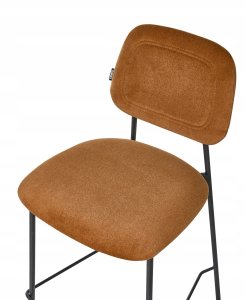 Beliani Zestaw 2 krzeseł barowych DUETTE Welur Złoty brąz 7