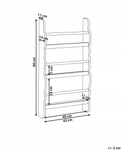 Beliani Regał ścienny RIGOLET 80 cm Biały 3