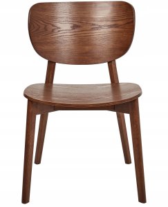 Beliani Zestaw 2 krzeseł do jadalni OVERLY Drewno Ciemnobrązowy 4