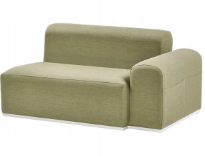 Beliani Sofa ogrodowa z otomaną dla 7 osób BATTIFOLLO Modułowy Oliwkowy 12