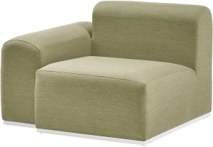 Beliani Sofa ogrodowa z otomaną dla 7 osób BATTIFOLLO Modułowy Oliwkowy 10