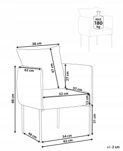 Beliani Fotel MALMOS Ciemnobrązowy 3