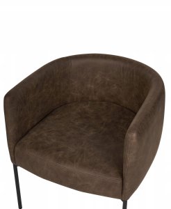 Beliani Fotel MALMOS Ciemnobrązowy 8
