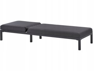 Beliani Leżak ogrodowy LARIANO Metal Grafitowy 4