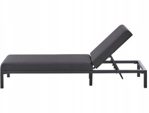 Beliani Leżak ogrodowy LARIANO Metal Grafitowy 5