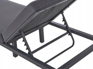 Beliani Leżak ogrodowy LARIANO Metal Grafitowy 6