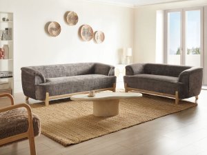 Beliani Sofa dla 3 osób ALNOR Szenil Brązowy 4