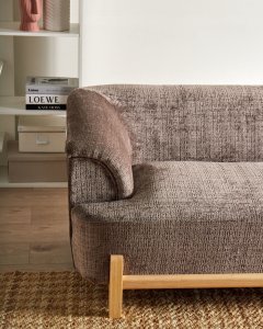 Beliani Sofa dla 3 osób ALNOR Szenil Brązowy 5
