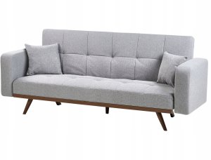 Beliani Sofa rozkładana dla 3 osób HJULBY Szary 5