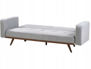 Beliani Sofa rozkładana dla 3 osób HJULBY Szary 6