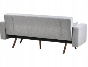 Beliani Sofa rozkładana dla 3 osób HJULBY Szary 7