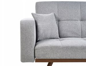 Beliani Sofa rozkładana dla 3 osób HJULBY Szary 8