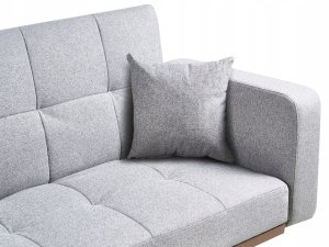 Beliani Sofa rozkładana dla 3 osób HJULBY Szary 9