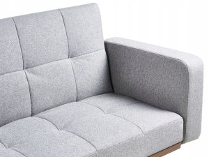 Beliani Sofa rozkładana dla 3 osób HJULBY Szary 10