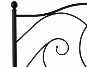 Beliani Łóżko Metal DINARD 120 x 200 cm Czarny 7